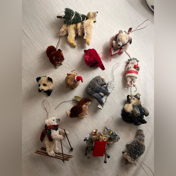 Bottlebrush Gray Sloth Christmas Ornament - Picture 3 of 3